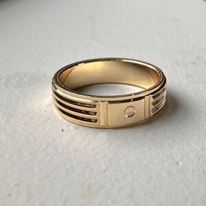 NWB Yellow Gold Plated Geometric Band Size 7.75 Ring